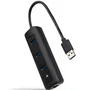 Nanocable Hub USB 3.0 10.16.4604 - 3 Puertos USB-A 3.0 + 1 Puerto Ethernet RJ45 Gigabit, Negro, 15 cm